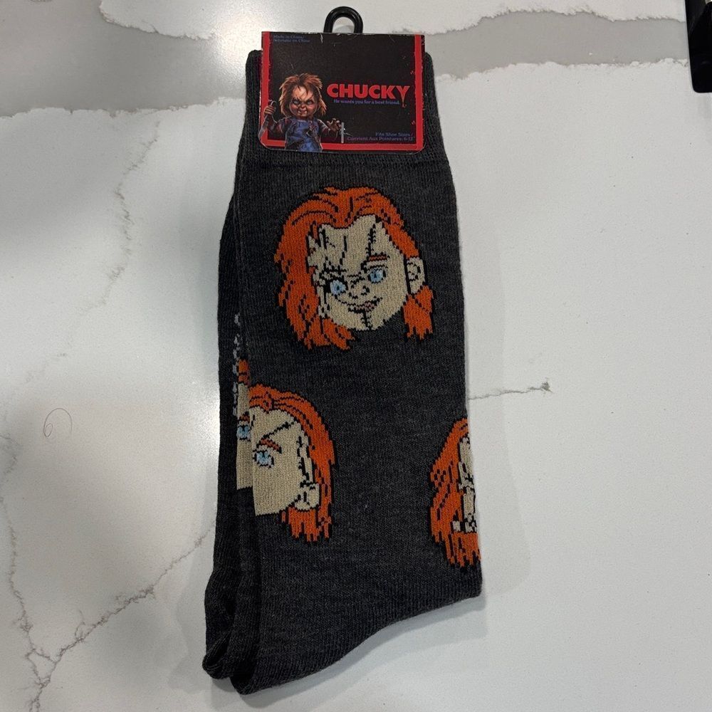 Chucky socks Character Gray Socks new